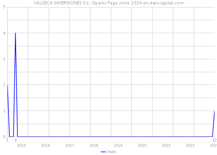 VALSECA INVERSIONES S.L. (Spain) Page visits 2024 