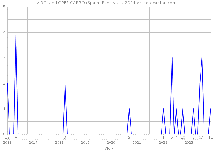 VIRGINIA LOPEZ CARRO (Spain) Page visits 2024 