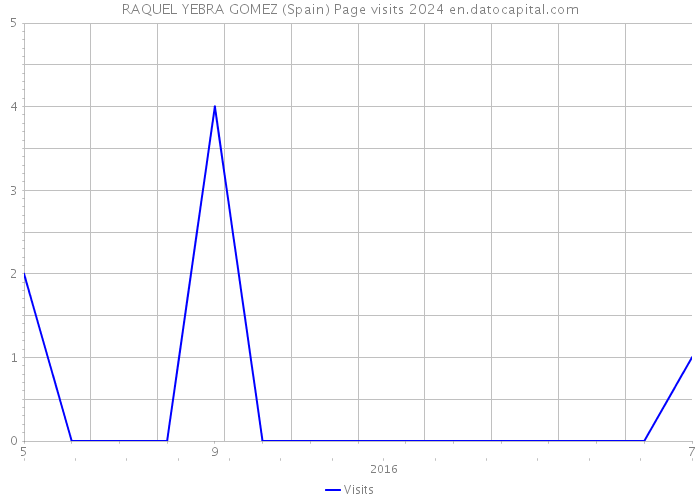 RAQUEL YEBRA GOMEZ (Spain) Page visits 2024 