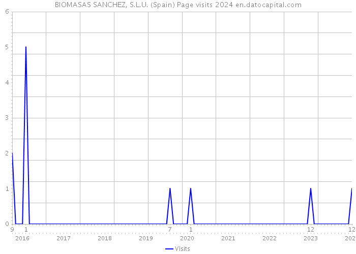 BIOMASAS SANCHEZ, S.L.U. (Spain) Page visits 2024 