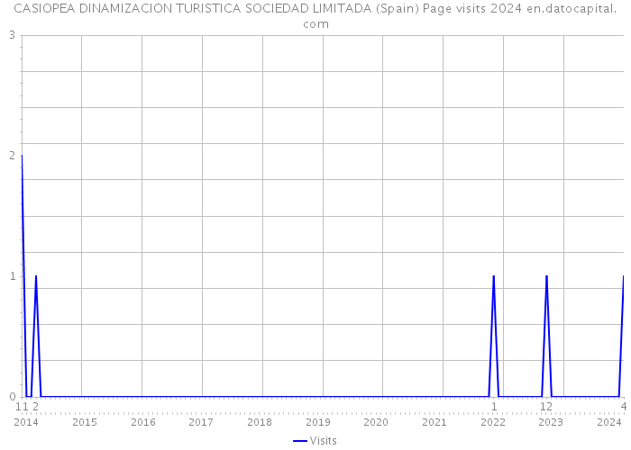 CASIOPEA DINAMIZACION TURISTICA SOCIEDAD LIMITADA (Spain) Page visits 2024 