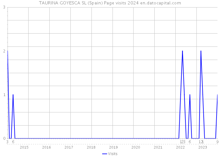 TAURINA GOYESCA SL (Spain) Page visits 2024 