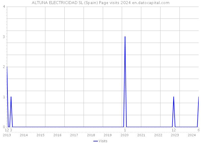 ALTUNA ELECTRICIDAD SL (Spain) Page visits 2024 