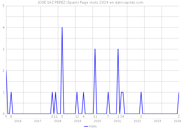 JOSE SAZ PEREZ (Spain) Page visits 2024 