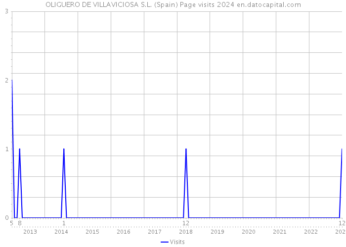 OLIGUERO DE VILLAVICIOSA S.L. (Spain) Page visits 2024 