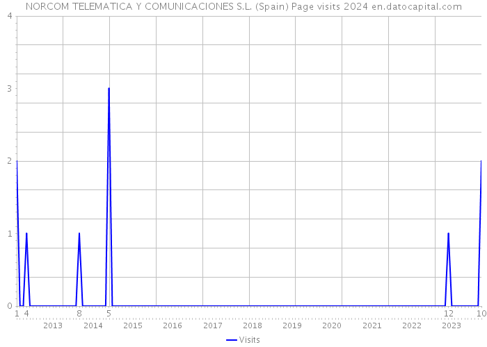 NORCOM TELEMATICA Y COMUNICACIONES S.L. (Spain) Page visits 2024 