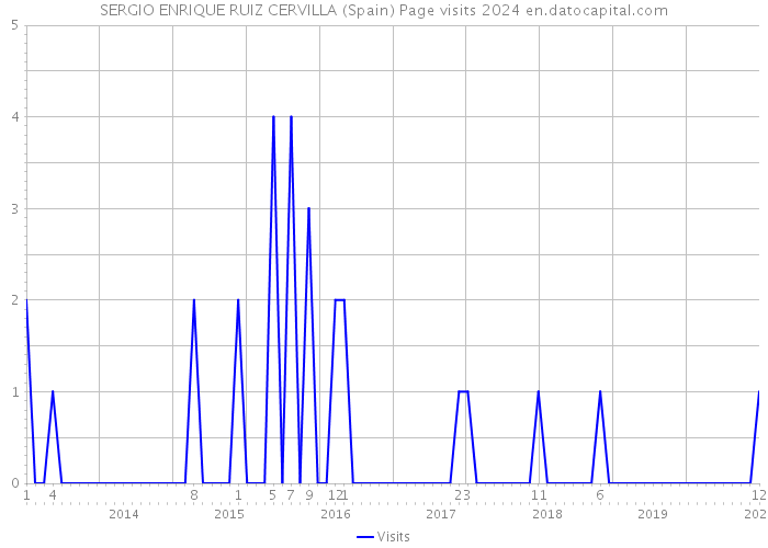 SERGIO ENRIQUE RUIZ CERVILLA (Spain) Page visits 2024 