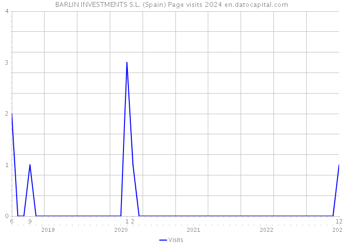 BARLIN INVESTMENTS S.L. (Spain) Page visits 2024 