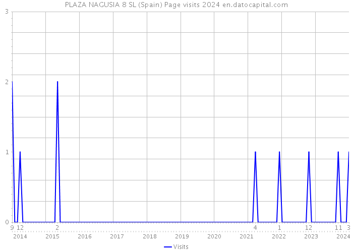 PLAZA NAGUSIA 8 SL (Spain) Page visits 2024 