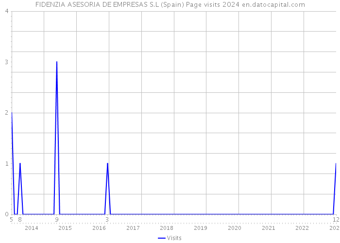 FIDENZIA ASESORIA DE EMPRESAS S.L (Spain) Page visits 2024 