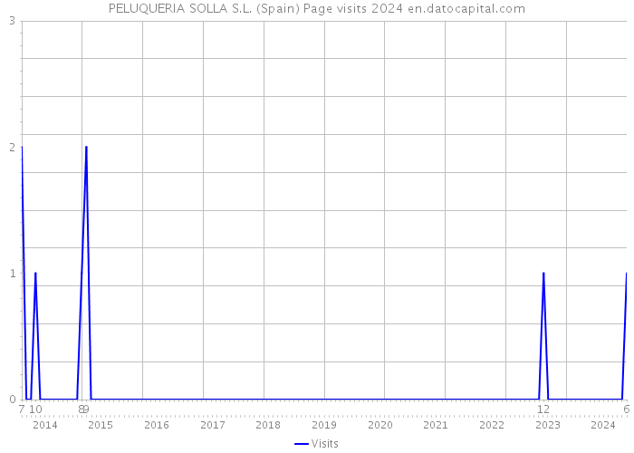 PELUQUERIA SOLLA S.L. (Spain) Page visits 2024 