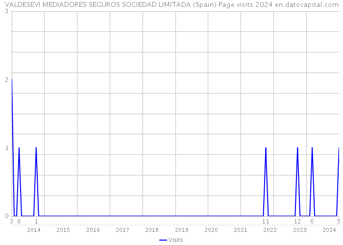 VALDESEVI MEDIADORES SEGUROS SOCIEDAD LIMITADA (Spain) Page visits 2024 