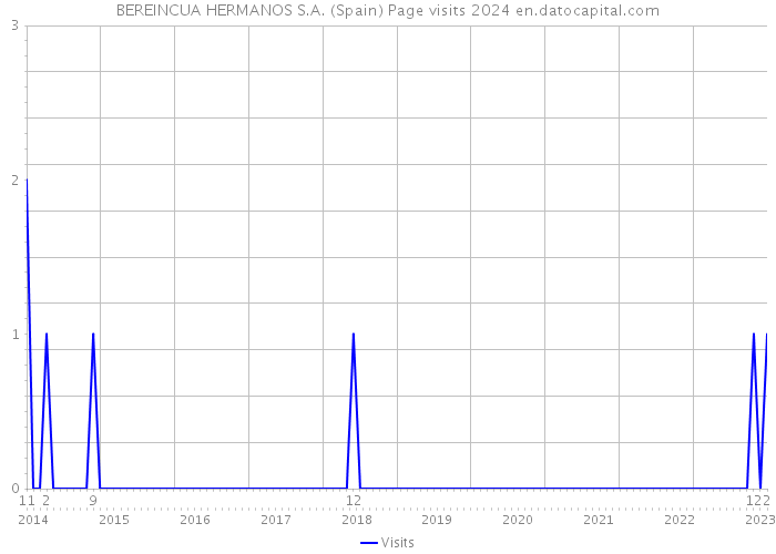 BEREINCUA HERMANOS S.A. (Spain) Page visits 2024 