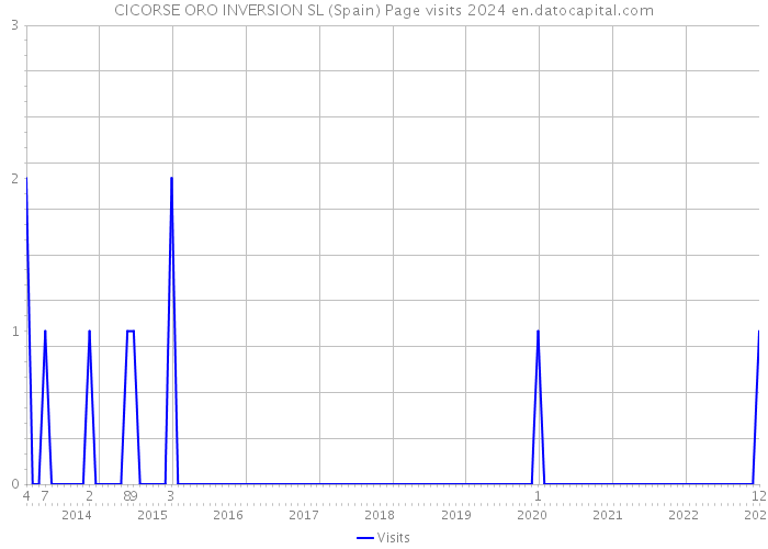 CICORSE ORO INVERSION SL (Spain) Page visits 2024 