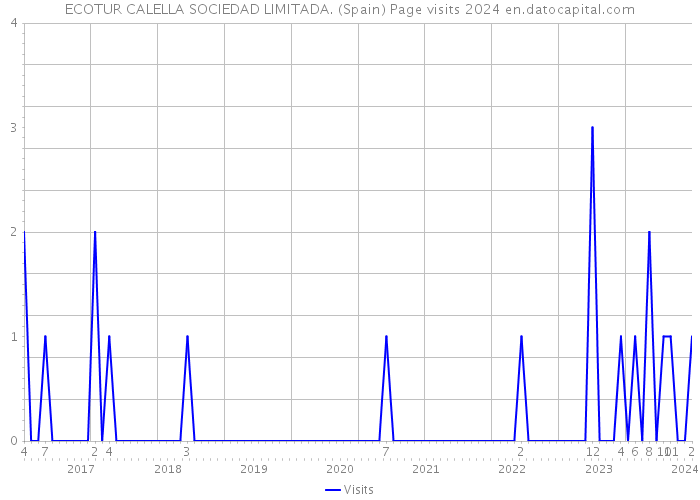 ECOTUR CALELLA SOCIEDAD LIMITADA. (Spain) Page visits 2024 