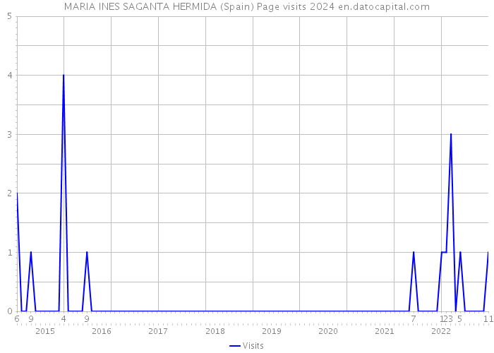 MARIA INES SAGANTA HERMIDA (Spain) Page visits 2024 