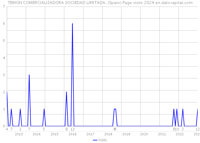 TEMON COMERCIALIZADORA SOCIEDAD LIMITADA. (Spain) Page visits 2024 