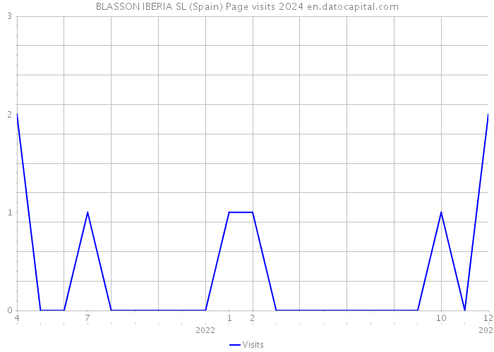 BLASSON IBERIA SL (Spain) Page visits 2024 