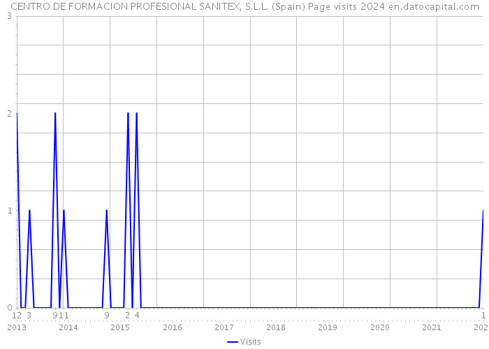 CENTRO DE FORMACION PROFESIONAL SANITEX, S.L.L. (Spain) Page visits 2024 