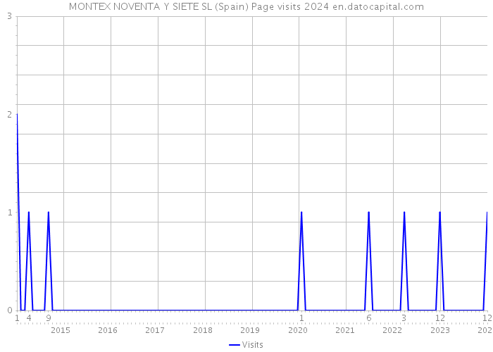 MONTEX NOVENTA Y SIETE SL (Spain) Page visits 2024 