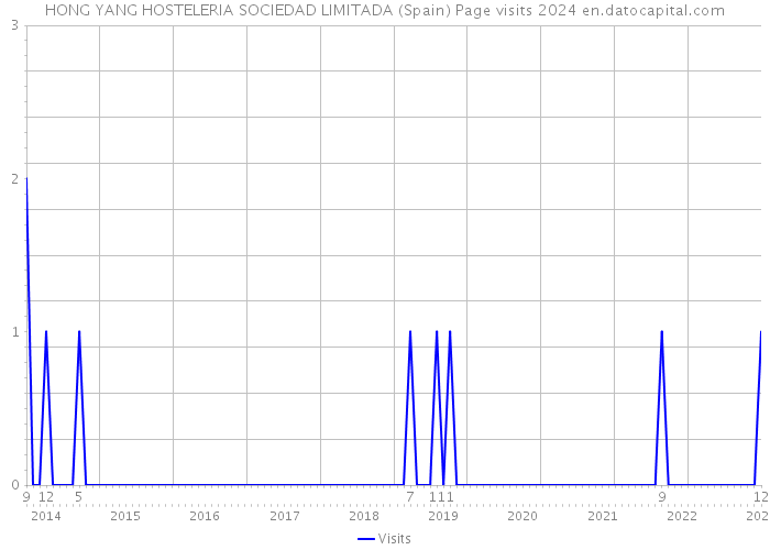 HONG YANG HOSTELERIA SOCIEDAD LIMITADA (Spain) Page visits 2024 