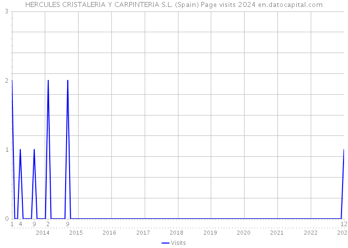 HERCULES CRISTALERIA Y CARPINTERIA S.L. (Spain) Page visits 2024 