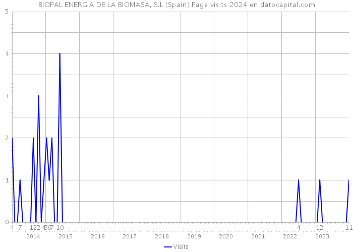 BIOPAL ENERGIA DE LA BIOMASA, S.L (Spain) Page visits 2024 