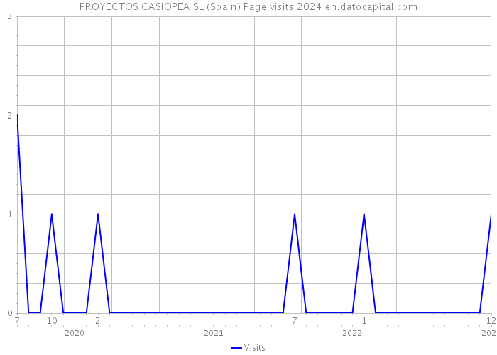 PROYECTOS CASIOPEA SL (Spain) Page visits 2024 