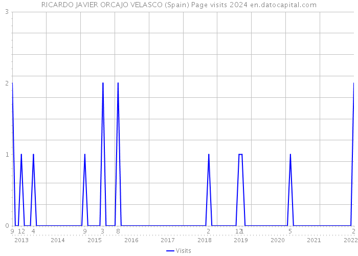 RICARDO JAVIER ORCAJO VELASCO (Spain) Page visits 2024 
