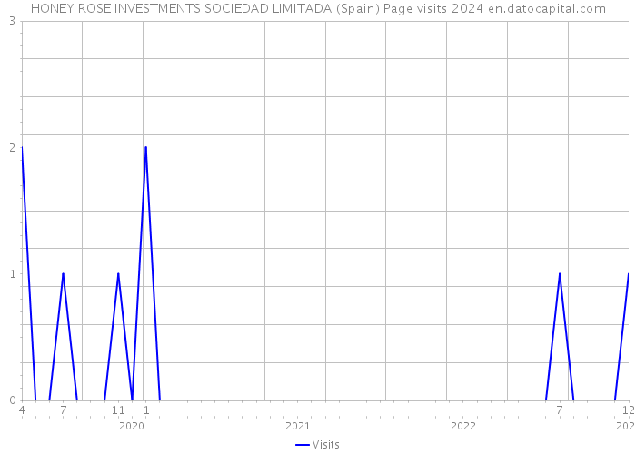 HONEY ROSE INVESTMENTS SOCIEDAD LIMITADA (Spain) Page visits 2024 