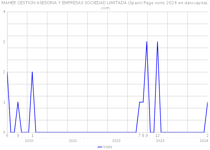 MAHER GESTION ASESORIA Y EMPRESAS SOCIEDAD LIMITADA (Spain) Page visits 2024 