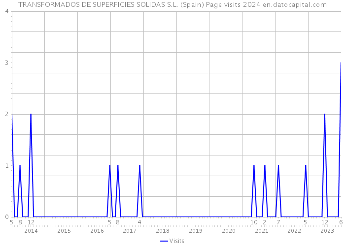 TRANSFORMADOS DE SUPERFICIES SOLIDAS S.L. (Spain) Page visits 2024 