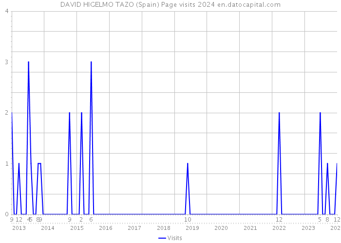 DAVID HIGELMO TAZO (Spain) Page visits 2024 