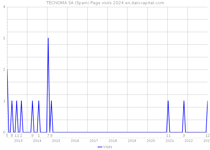 TECNOMA SA (Spain) Page visits 2024 