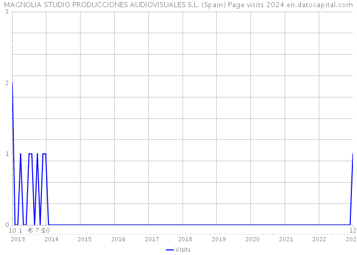 MAGNOLIA STUDIO PRODUCCIONES AUDIOVISUALES S.L. (Spain) Page visits 2024 