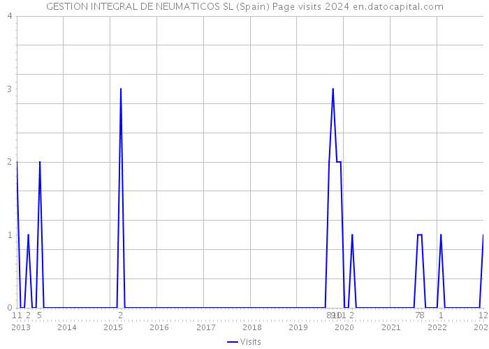 GESTION INTEGRAL DE NEUMATICOS SL (Spain) Page visits 2024 