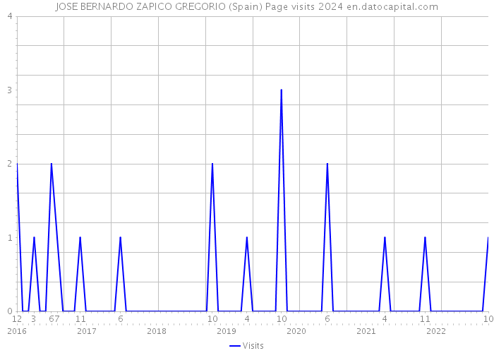 JOSE BERNARDO ZAPICO GREGORIO (Spain) Page visits 2024 