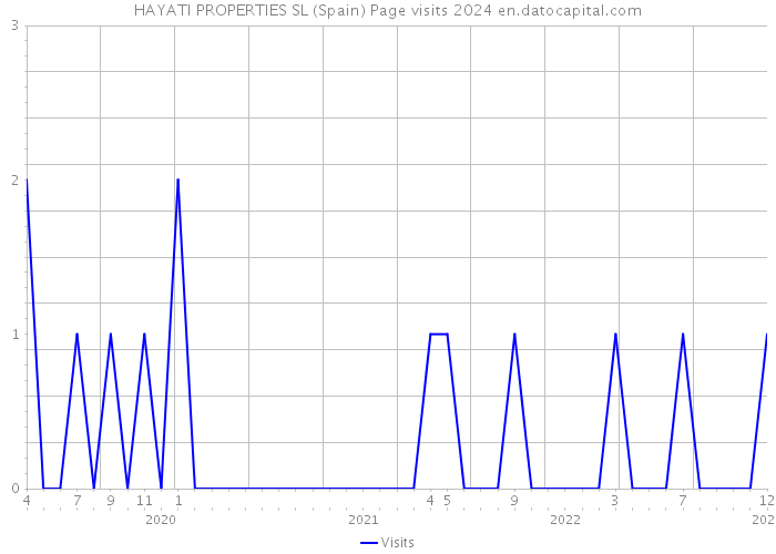 HAYATI PROPERTIES SL (Spain) Page visits 2024 
