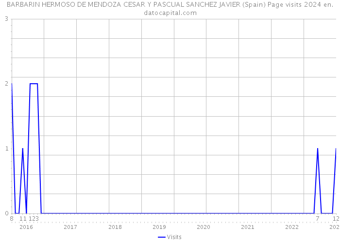 BARBARIN HERMOSO DE MENDOZA CESAR Y PASCUAL SANCHEZ JAVIER (Spain) Page visits 2024 