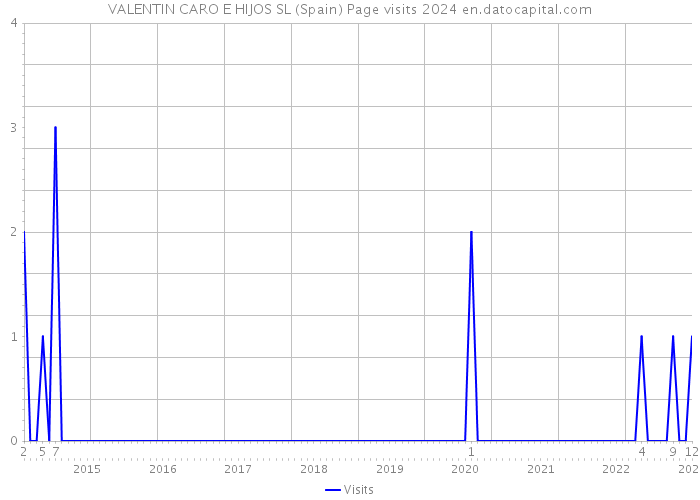 VALENTIN CARO E HIJOS SL (Spain) Page visits 2024 