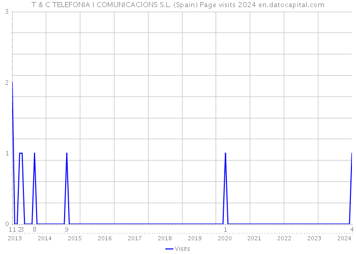 T & C TELEFONIA I COMUNICACIONS S.L. (Spain) Page visits 2024 