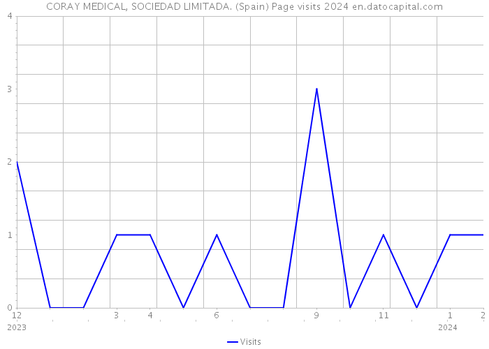 CORAY MEDICAL, SOCIEDAD LIMITADA. (Spain) Page visits 2024 