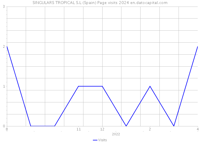 SINGULARS TROPICAL S.L (Spain) Page visits 2024 