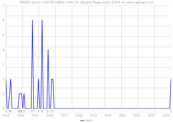 PEDRO JULIO CORTEGUERA GARCIA (Spain) Page visits 2024 