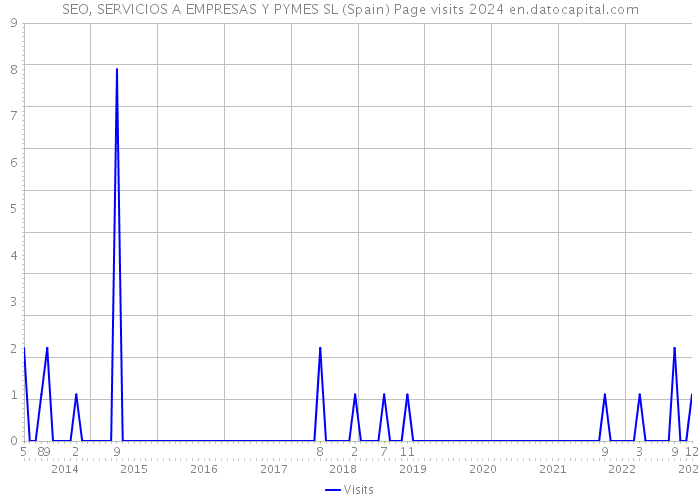 SEO, SERVICIOS A EMPRESAS Y PYMES SL (Spain) Page visits 2024 