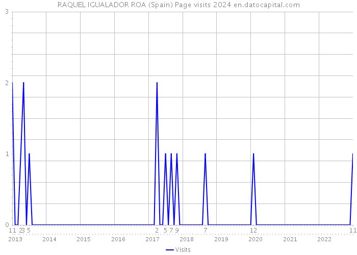 RAQUEL IGUALADOR ROA (Spain) Page visits 2024 