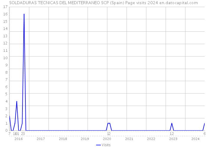 SOLDADURAS TECNICAS DEL MEDITERRANEO SCP (Spain) Page visits 2024 