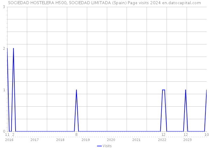 SOCIEDAD HOSTELERA H500, SOCIEDAD LIMITADA (Spain) Page visits 2024 