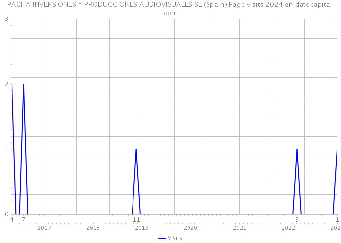 PACHA INVERSIONES Y PRODUCCIONES AUDIOVISUALES SL (Spain) Page visits 2024 