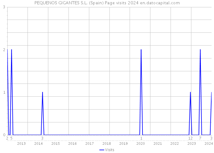 PEQUENOS GIGANTES S.L. (Spain) Page visits 2024 